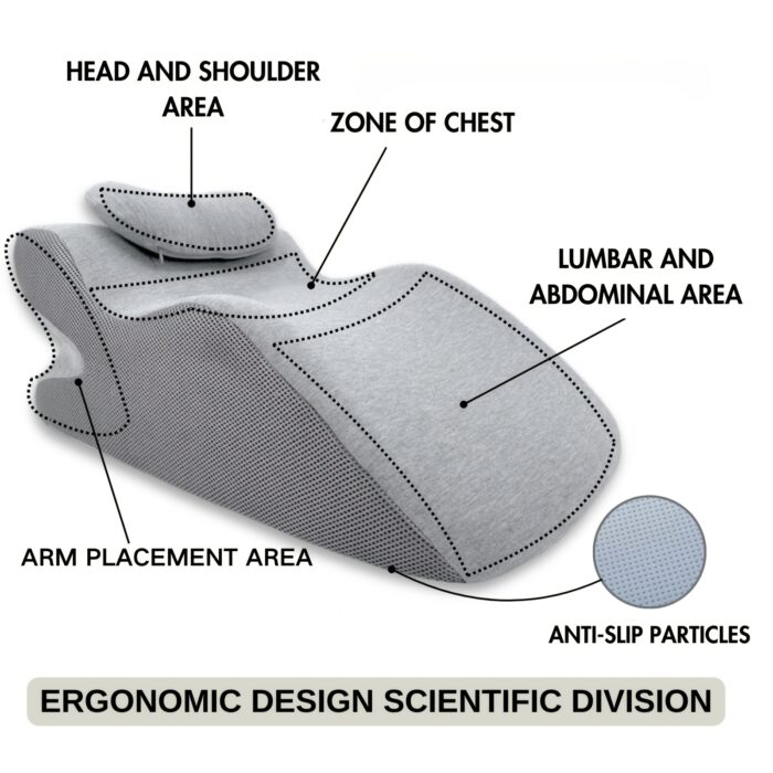 Supportive Bed Wedge Pillow – Multi-Use Foam Cushion with Headrest & Washable Cover - Image 2