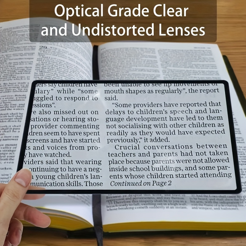 3X High-Power Magnifying Glass – Slim, Lightweight, Portable for Reading