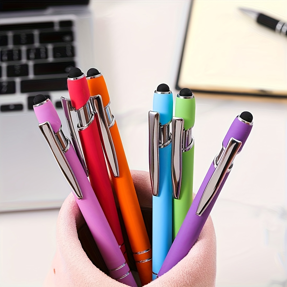 10-Pack Purple Stylus Ballpoint Pens – Smooth Writing & Screen Control - Image 2