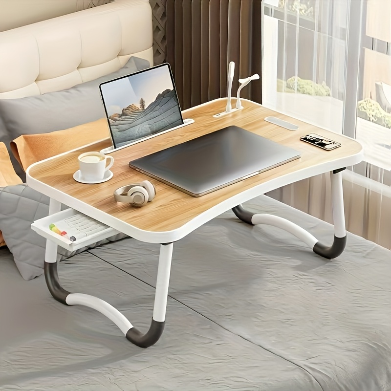 Portable Laptop Bed Table with Cup Holder, Drawer & Tablet Slot – Foldable and Durable - Image 6