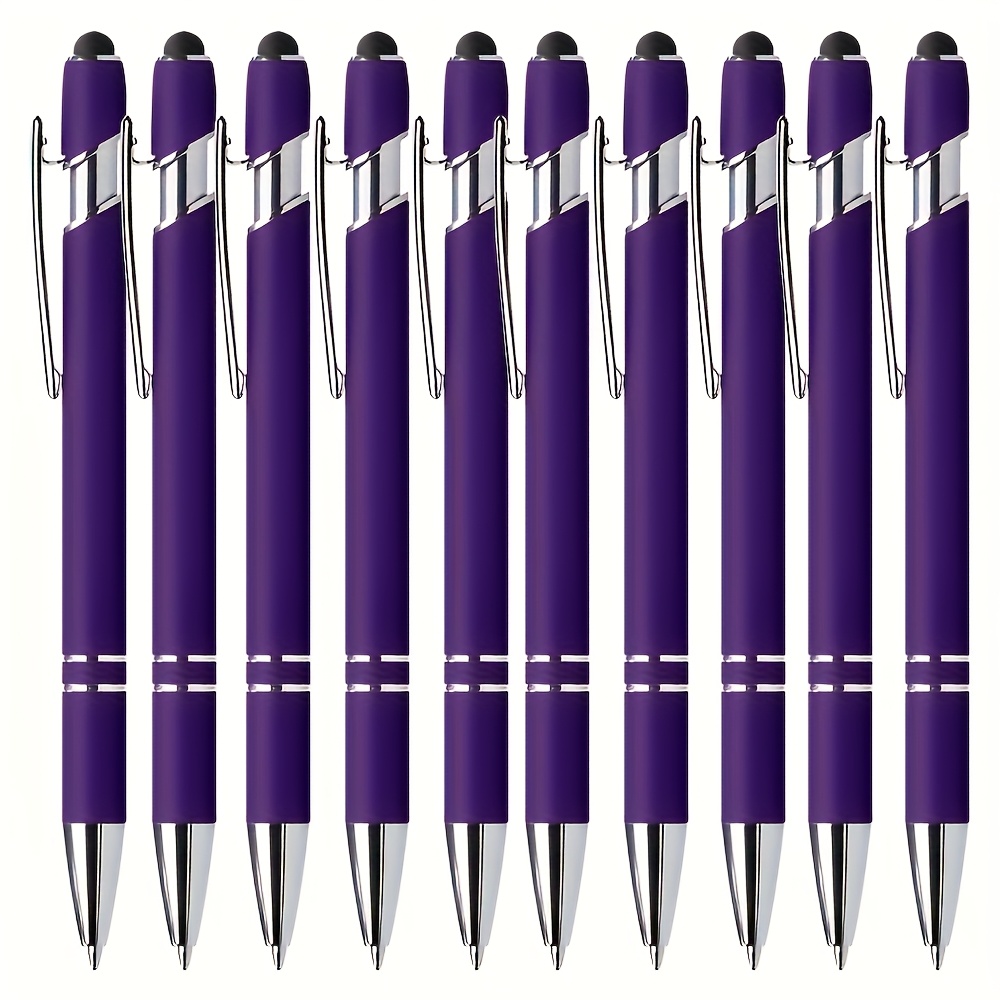 10-Pack Purple Stylus Ballpoint Pens – Smooth Writing & Screen Control