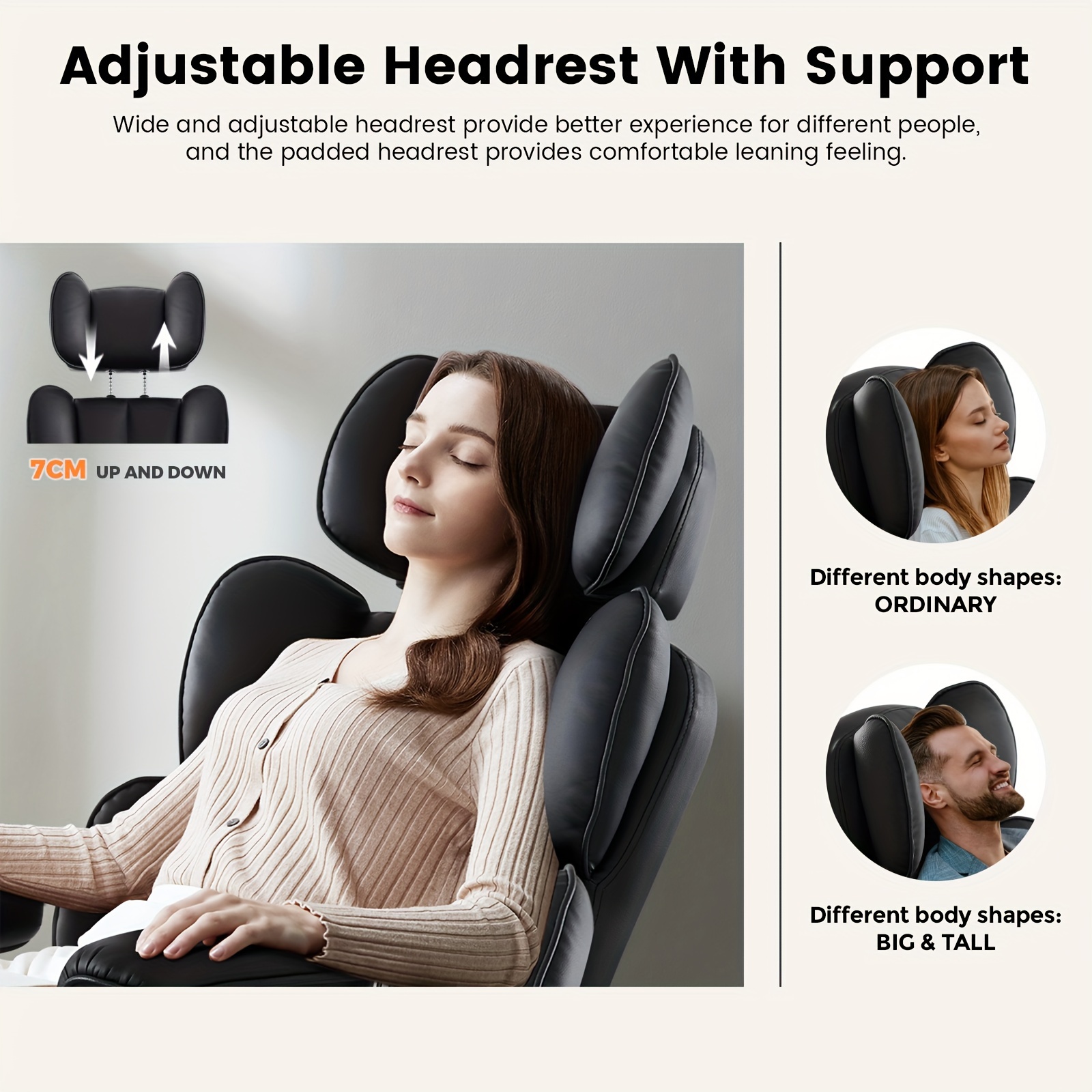 Big & Tall 400 lb Executive Office Chair – Reclining, Footrest, Lumbar Support