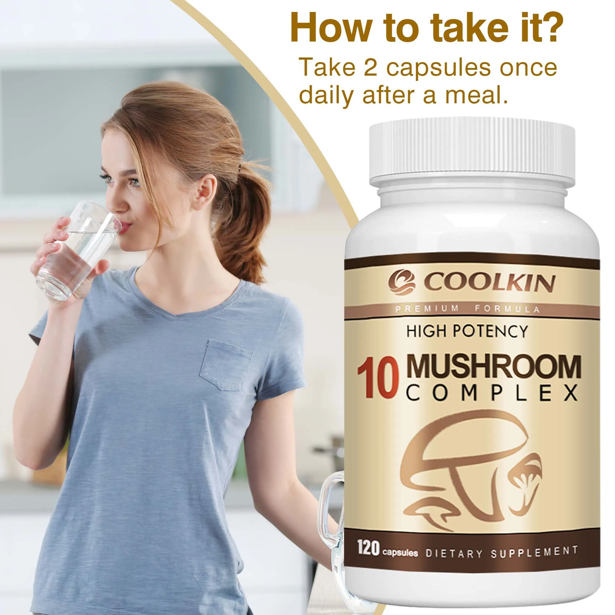 10 Mushroom Complex – Memory, Focus & Stress Relief Support (120 Capsules) - Image 5