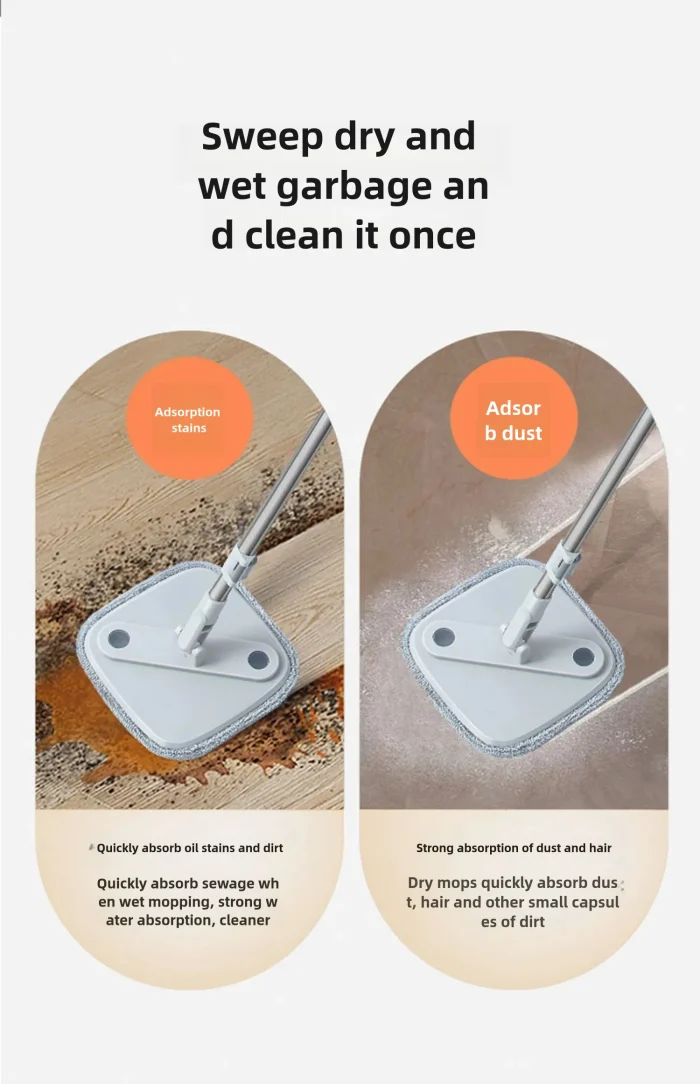 High-Speed Rotating Spin Mop with Bucket & 2 Washable Pads – Centrifugal Floor Cleaner - Image 4