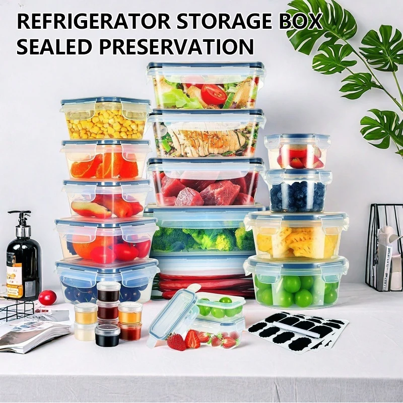 48-Piece Food Storage Container Set – Clear, Sealed, Food-Grade Kitchen Organizer