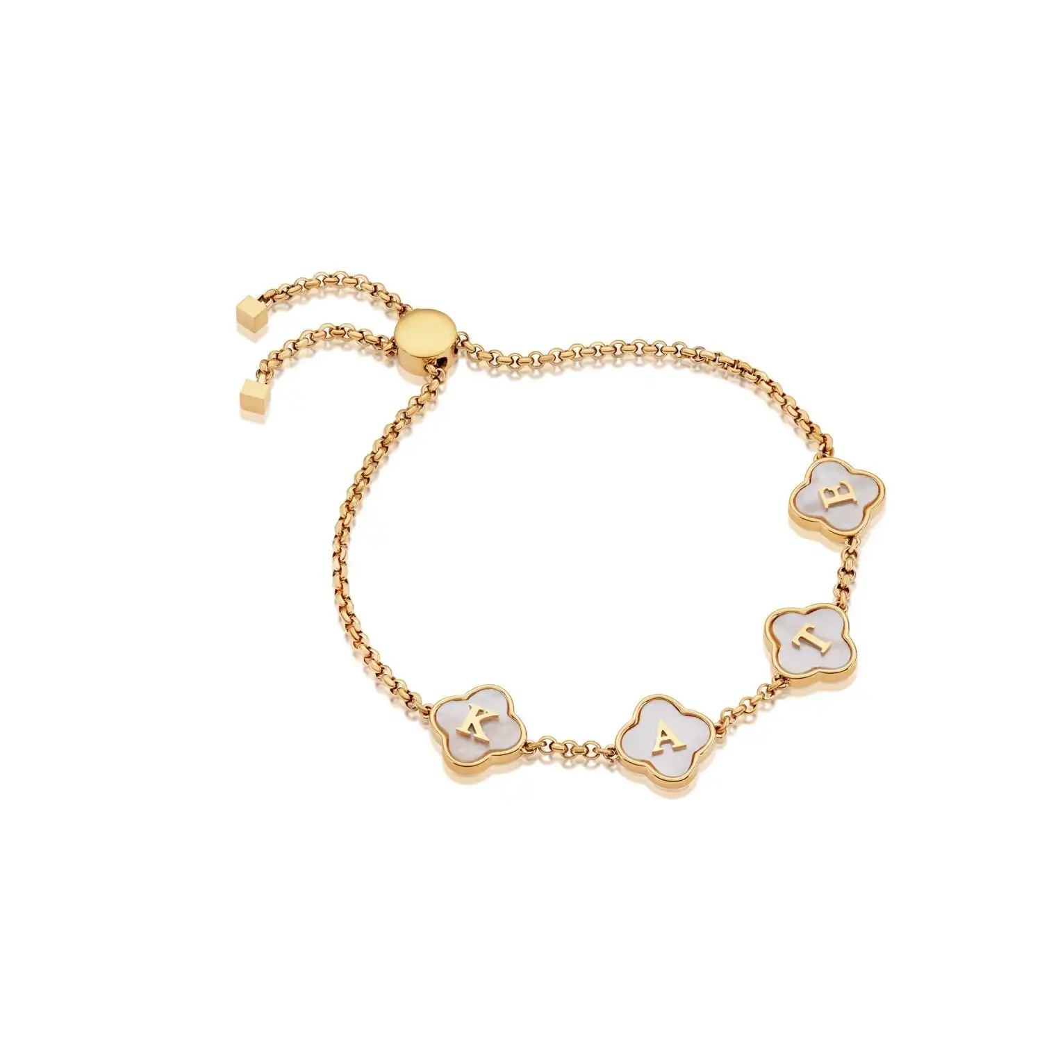 Custom Name Shell Adjustable Bracelet Personalized Stainless Steel Women Daily Bracelet Jewelry Best Birthday Gift For Women
