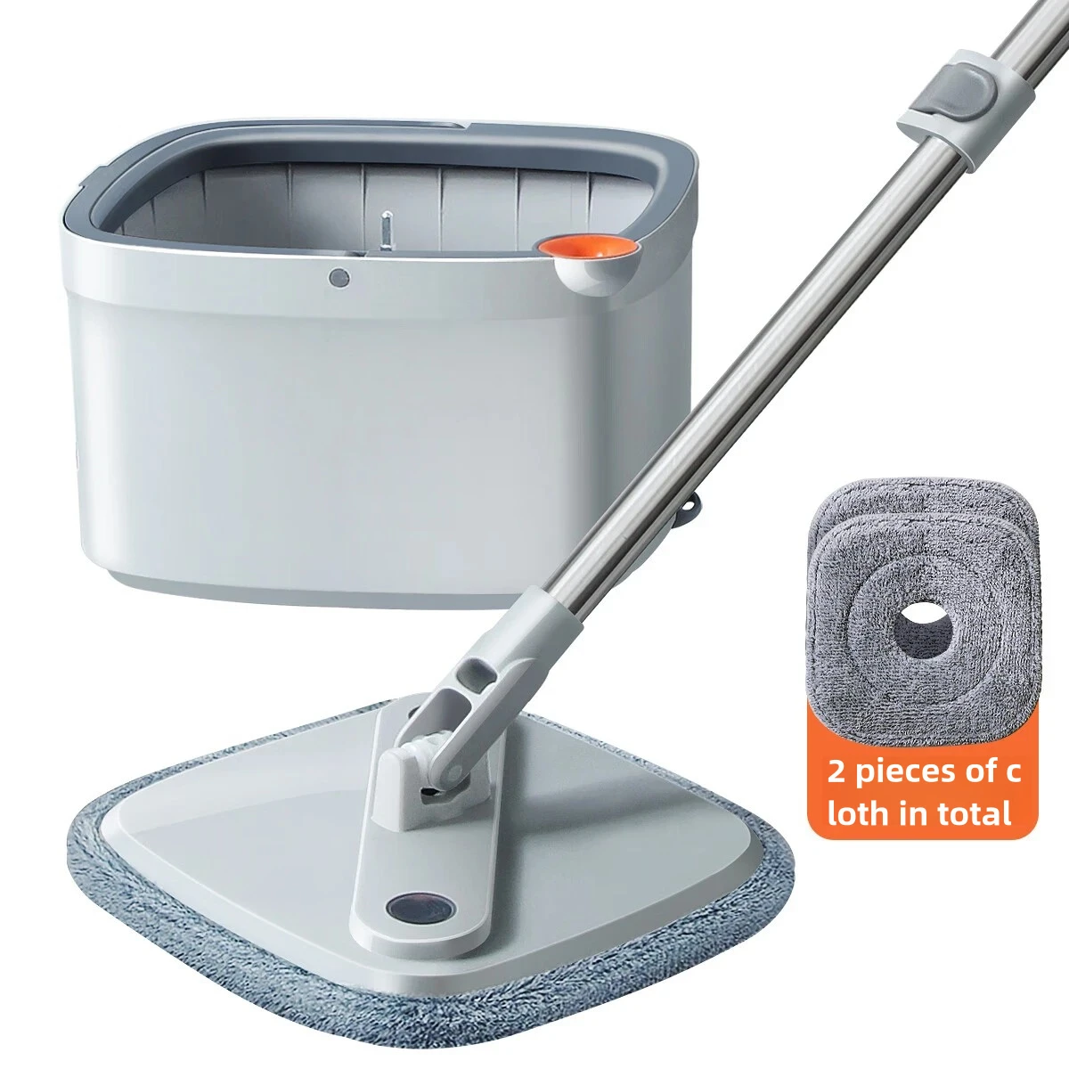 High-Speed Rotating Spin Mop with Bucket & 2 Washable Pads – Centrifugal Floor Cleaner