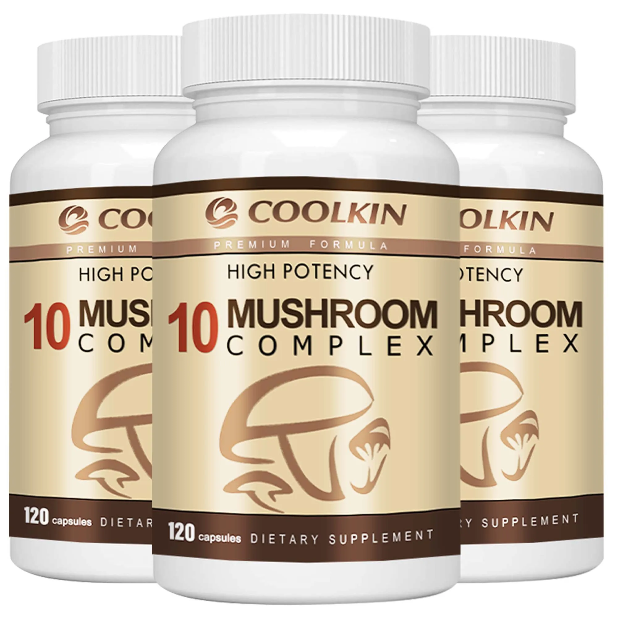 10 Mushroom Complex – Memory, Focus & Stress Relief Support (120 Capsules)