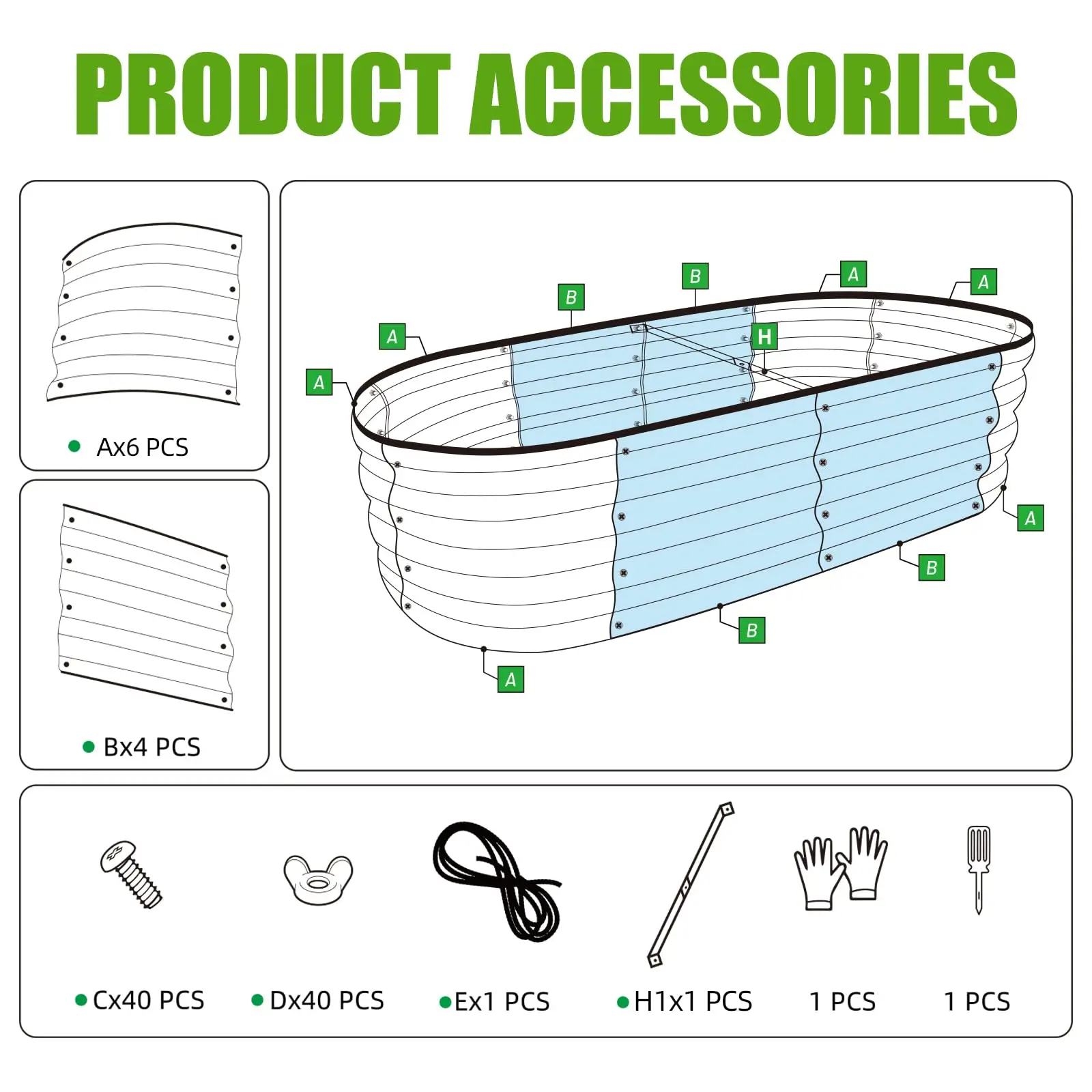 2-Pack 4×2×1ft Galvanized Oval Raised Garden Beds – Rust-Resistant, Easy Assembly Planter Boxes - Image 5