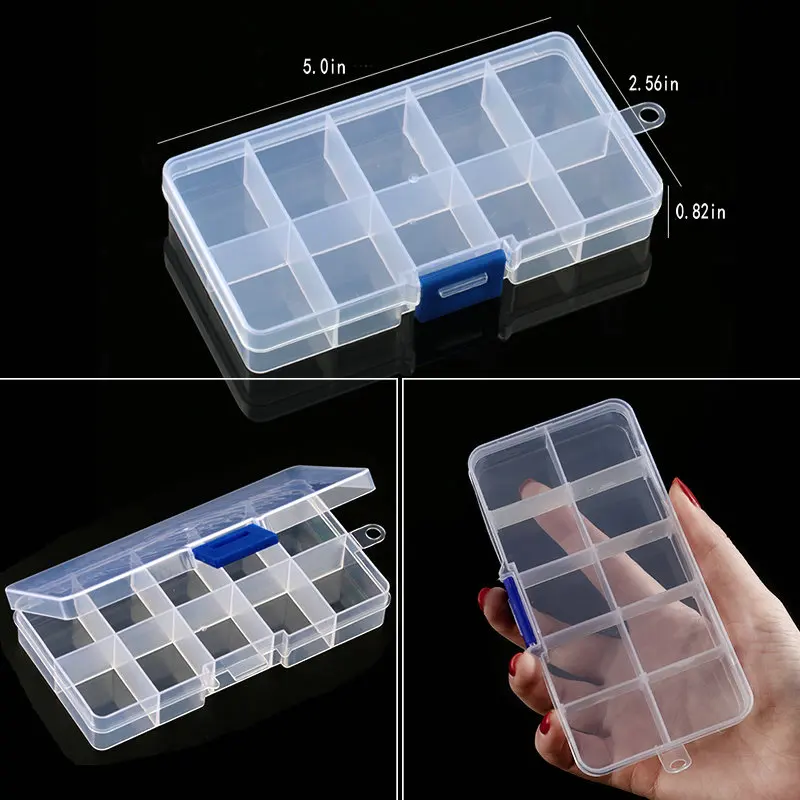 Jewelry Storage Box with Adjustable Compartments – Transparent Plastic Organizer for Beads & Small Parts - Image 17