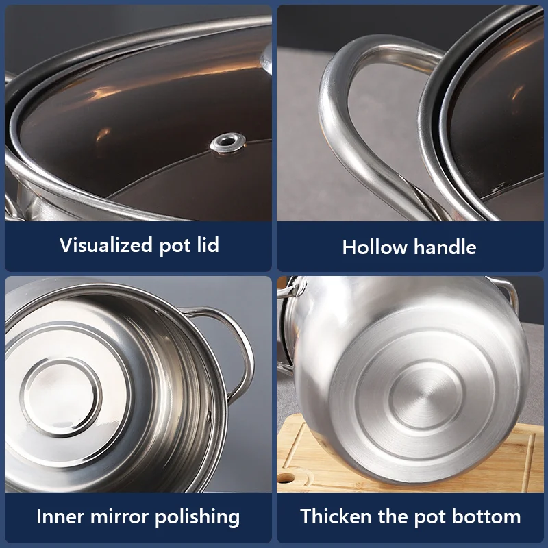 19L Stainless Steel Soup Pot – Extra-High Induction-Compatible Stockpot for Broth & Porridge - Image 5