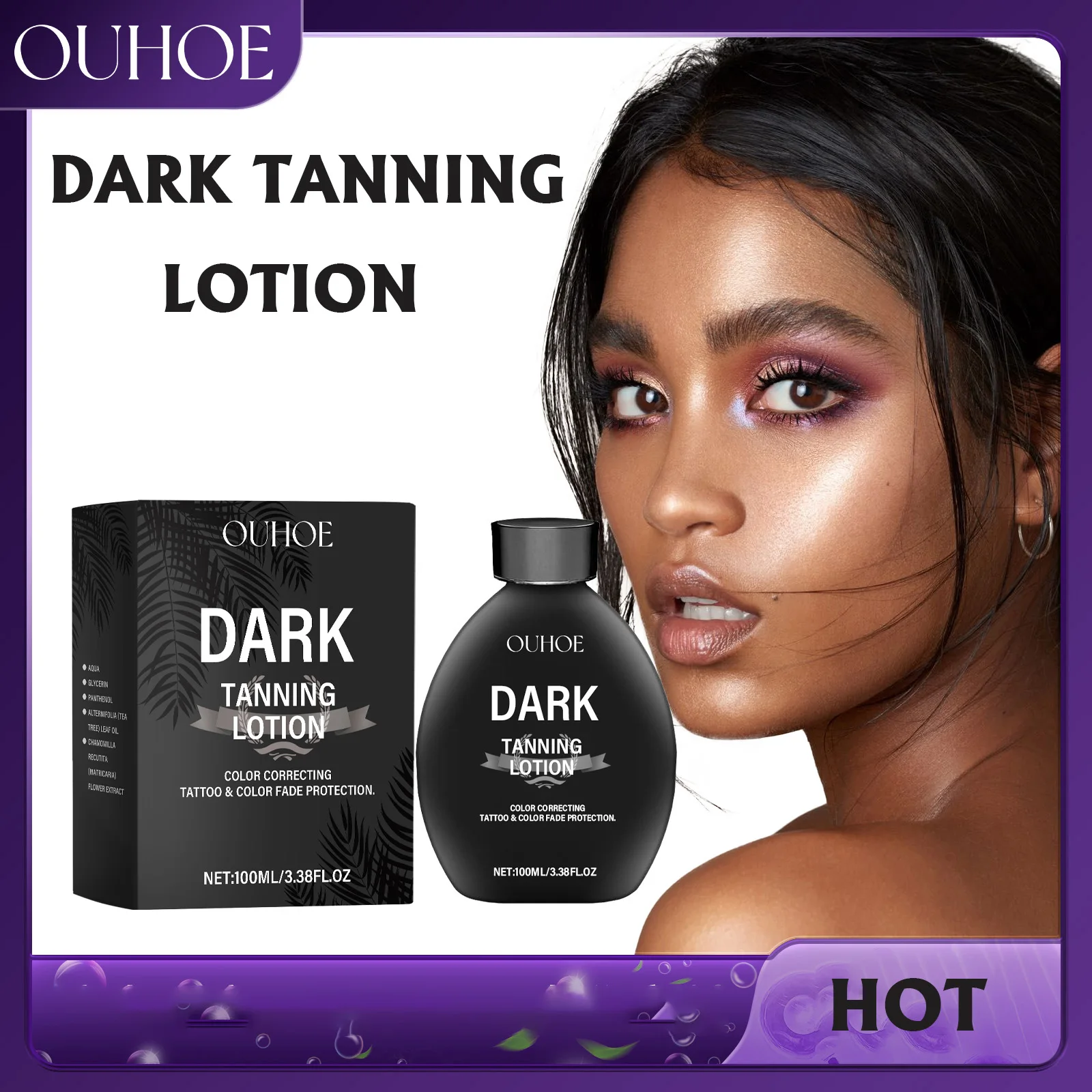 OUHOE Bronze Skin Lotion – Sunbathing & Skin Tanning, Moisturizing for Even Glow