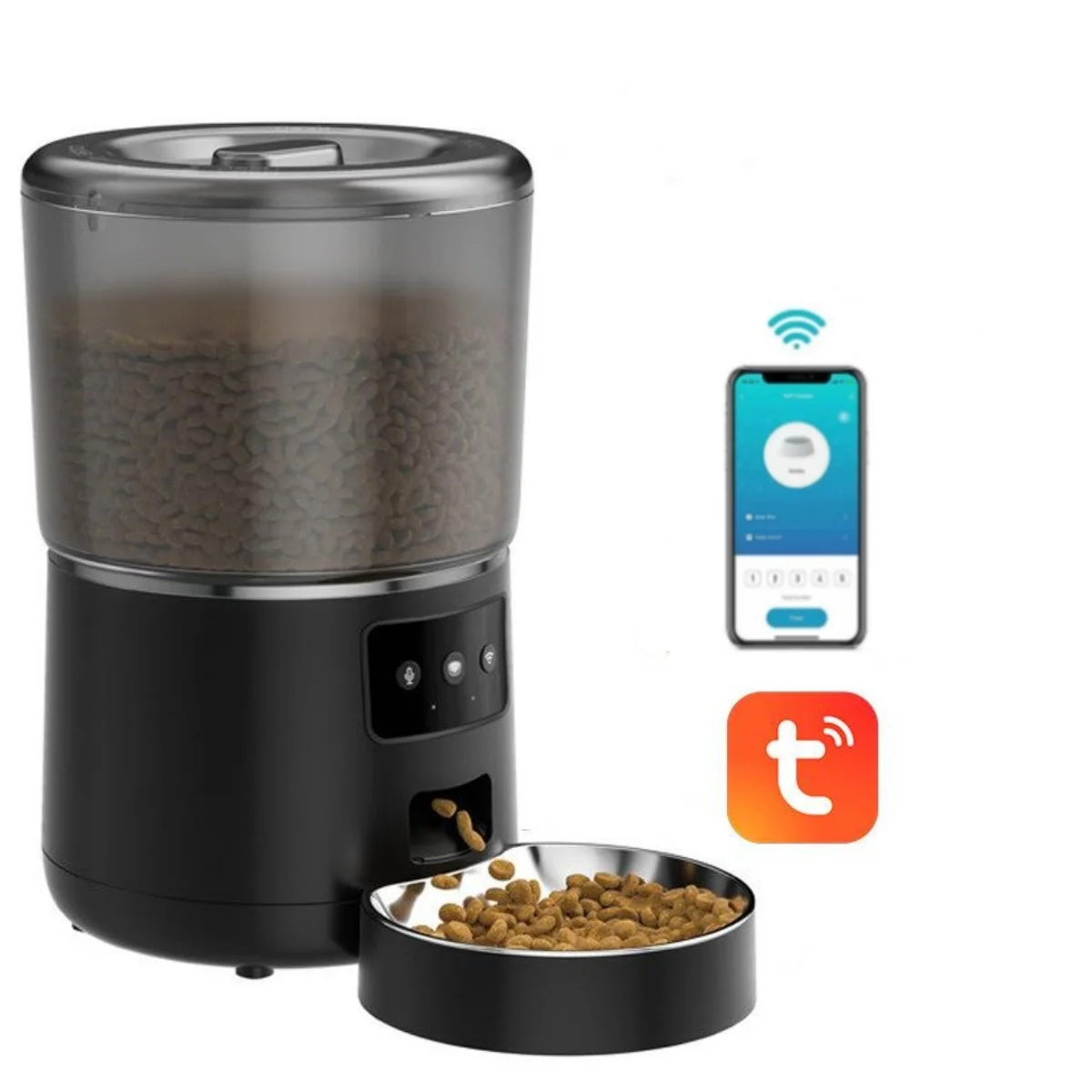 NPET 4L Smart Automatic Pet Feeder for Cats & Dogs, Stainless Steel, Customizable Portions - Image 8