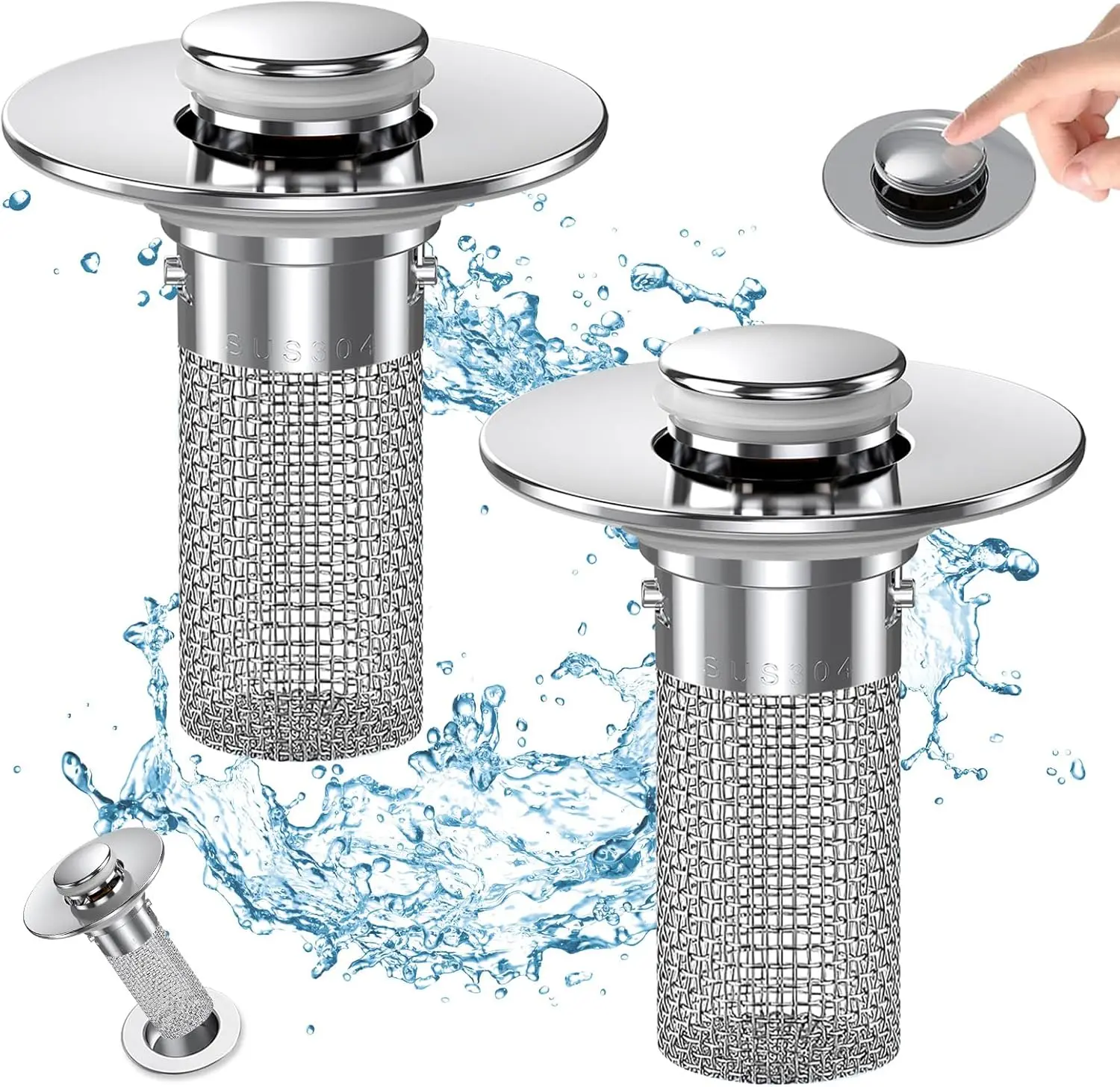 10" All Metal High Pressure Rainfall Shower Head, Handheld Wand & 71" Hose