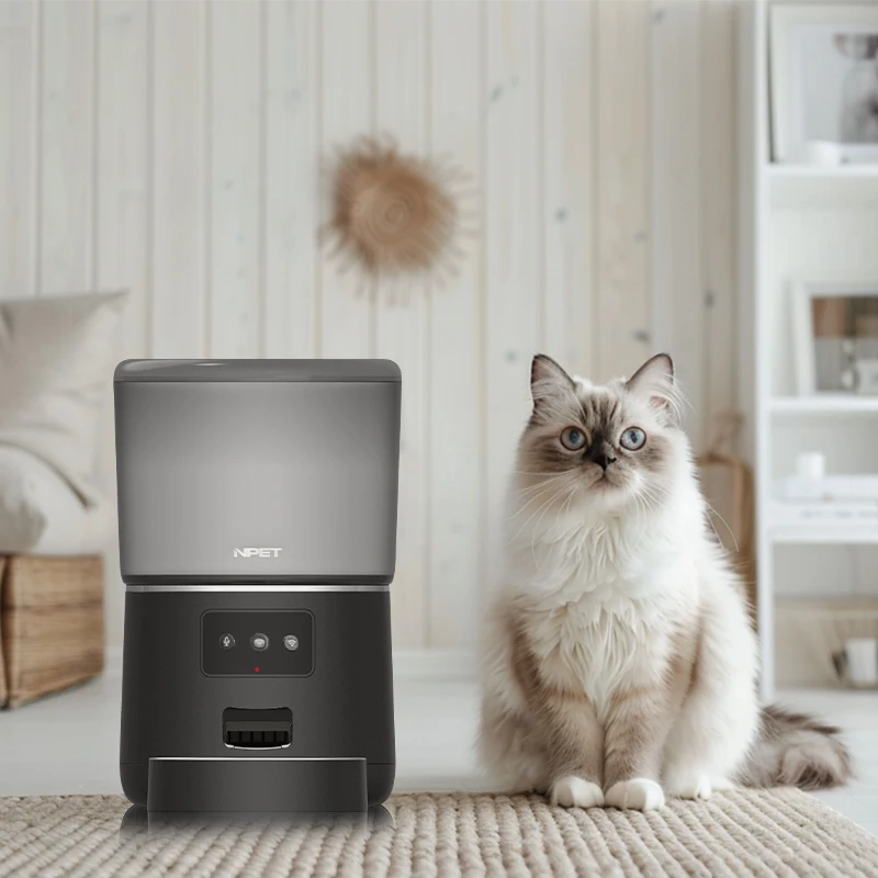 NPET 4L Smart Automatic Pet Feeder for Cats & Dogs, Stainless Steel, Customizable Portions - Image 3