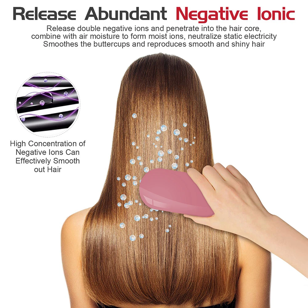 Portable Ionic Hairbrush – Anti-Static Scalp Massager for Frizz-Free Hair - Image 2