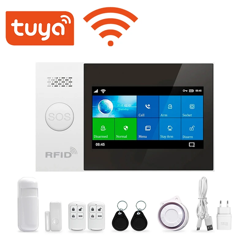 Tuya Smart WiFi GSM Alarm – Wireless Home Security System with Motion Sensor