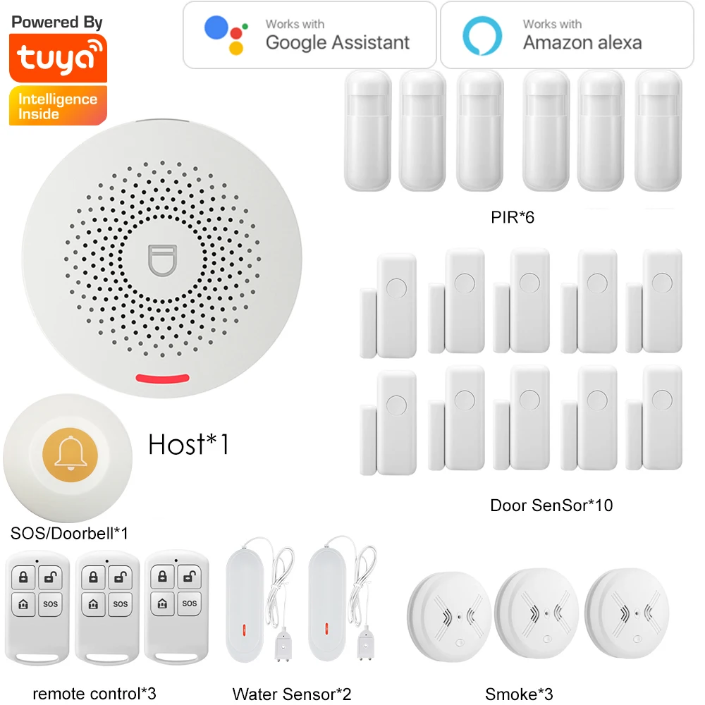 Tuya Smart Home Security Alarm System Hub, Works with Google & Alexa