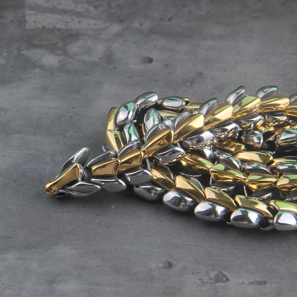 Viking Snake Stainless Steel Necklace – Punk Hip-Hop Street Jewelry - Image 11