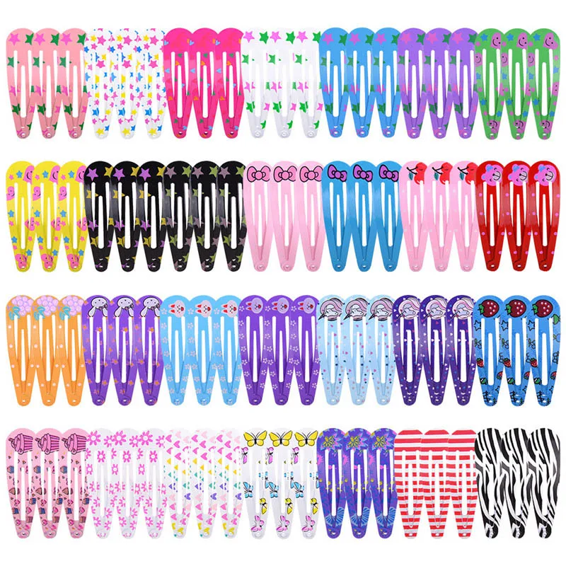 20Pcs Candy Color Dripping Hair Clips – Princess Barrettes for Girls