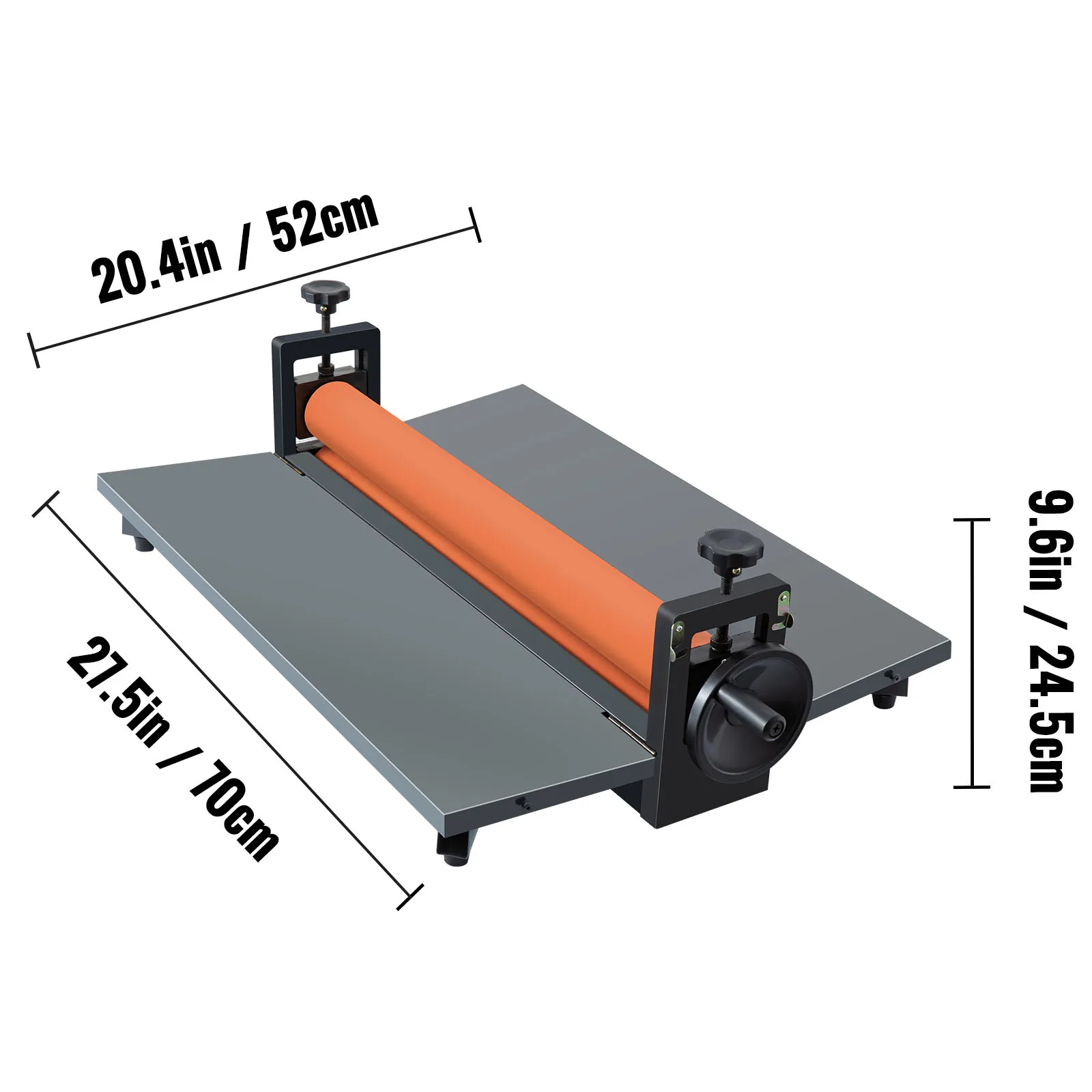 VEVOR 25.6"x1" Manual Cold Roll Laminator Machine Sheets Document Plasticizer Fits Poster Painting Photo Book Cover A3 A4 Paper - Image 6
