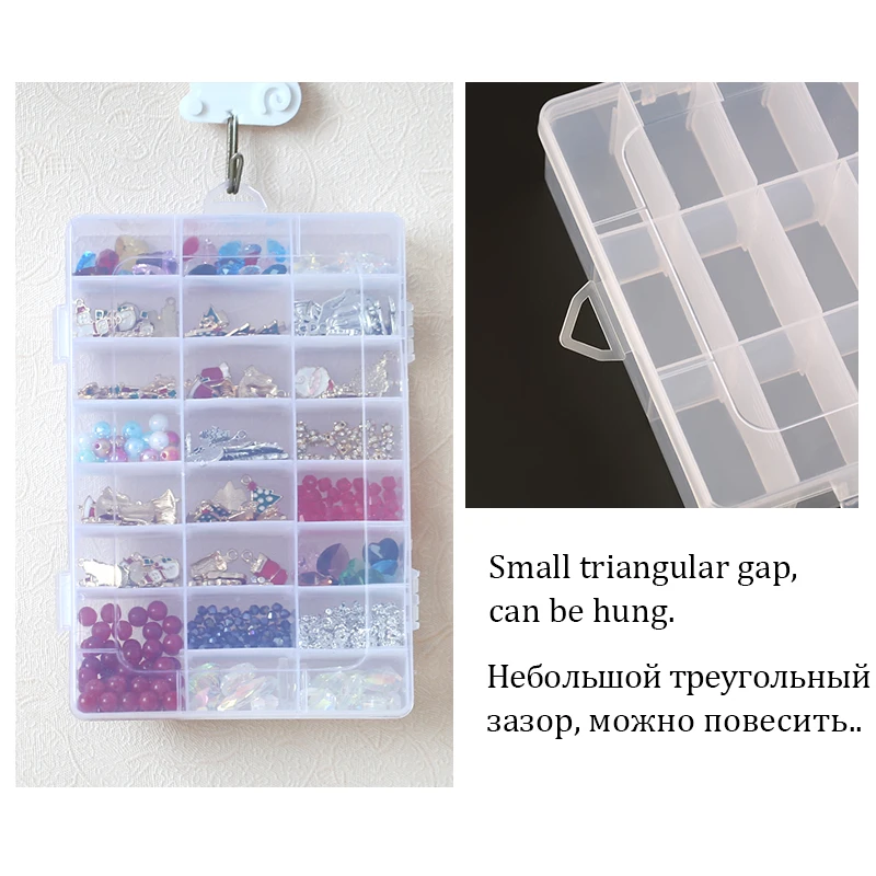 Jewelry Storage Box with Adjustable Compartments – Transparent Plastic Organizer for Beads & Small Parts - Image 5