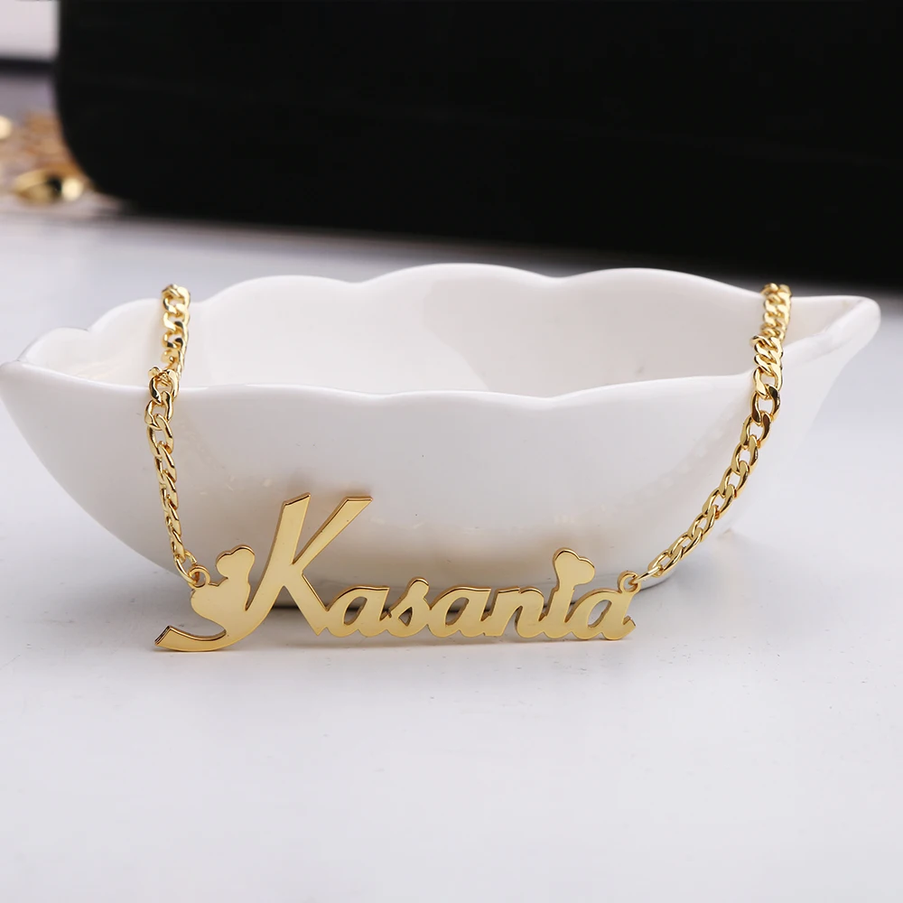 Custom Cuban Link Name Necklace – Personalized Jewelry for Women and Girl
