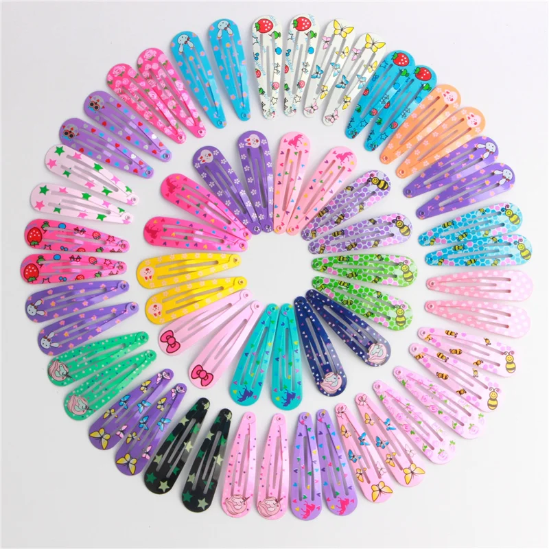 Candy Color Dripping Hair Clips – 20PCS Princess Barrettes for Girls