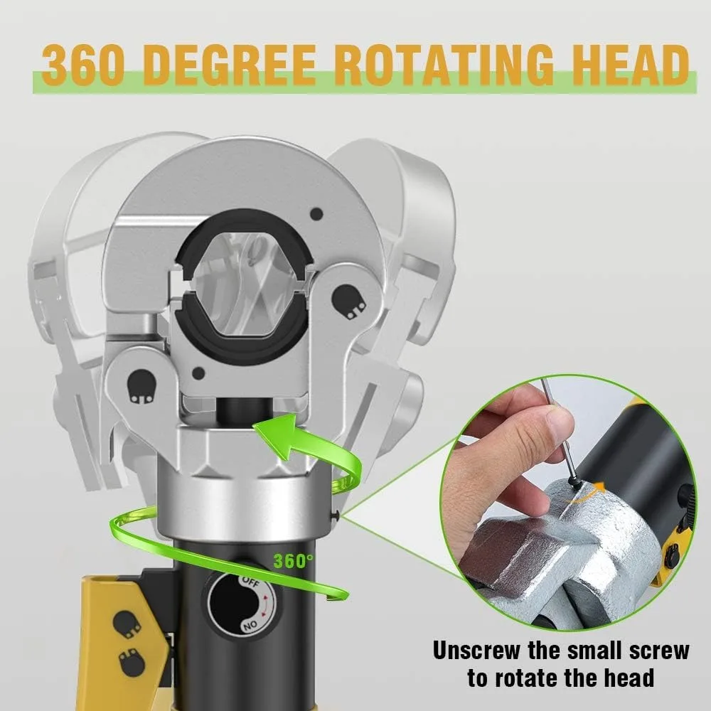Hydraulic Copper Tube Crimping Tool - Plumbing Tool with Crimping Dies & Jaws - Image 4