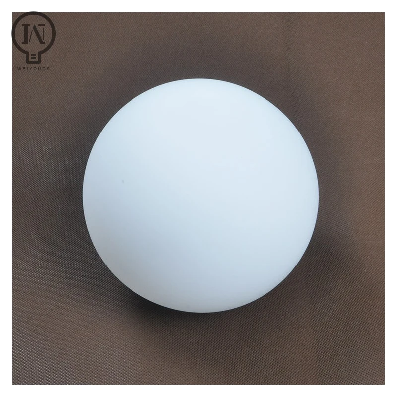 White Glass Globe Lampshade – Milky Round Light Cover in D10–D25cm Sizes - Image 6