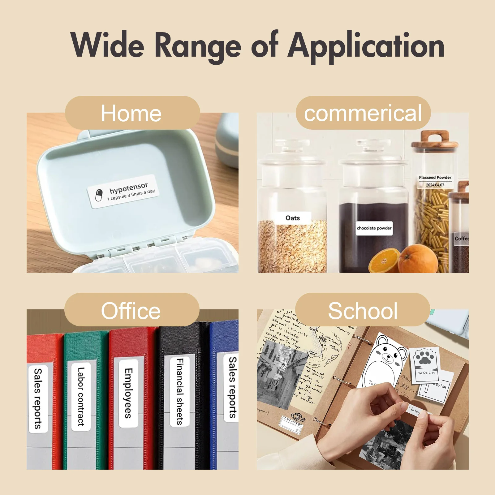 Wireless Bluetooth Label Maker Printer, Portable Mini Thermal Printer for Home - Image 6
