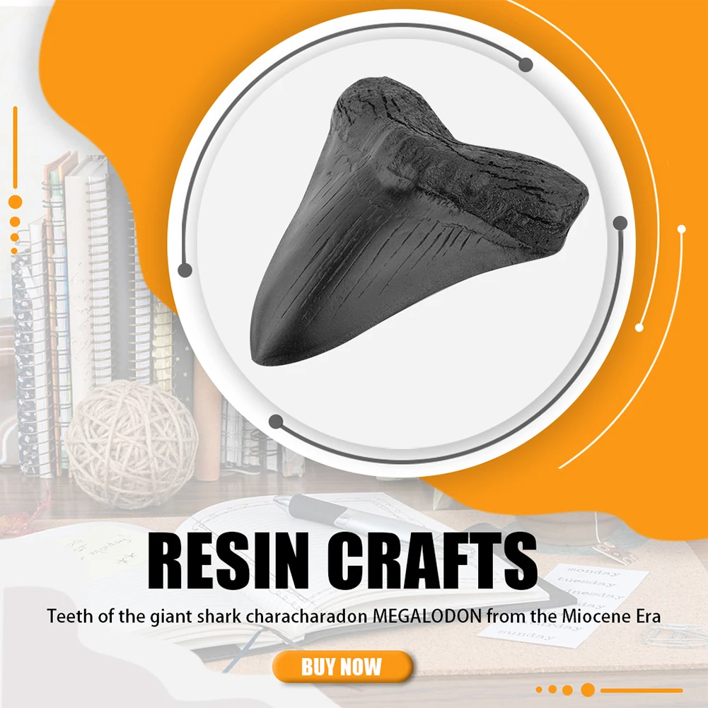 5inch Shark Teeth Model Home Decoration Giant Megalodon Tooth Marine Bology Teaching Props Resin Shark Teeth for Kids Childs