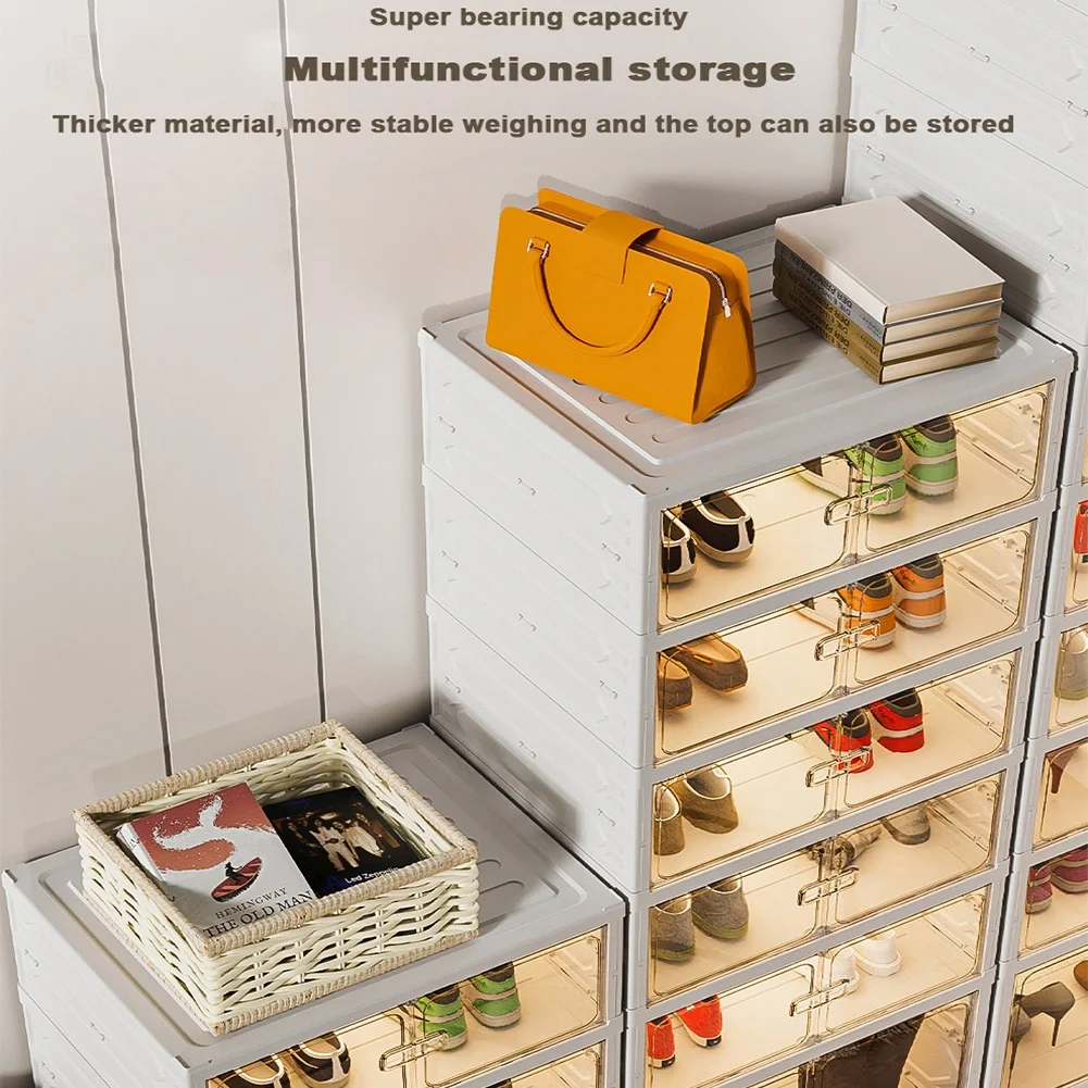 Space-Saving Foldable 6/9-Tier Stackable Shoe Rack – Narrow Entryway Organizer - Image 3