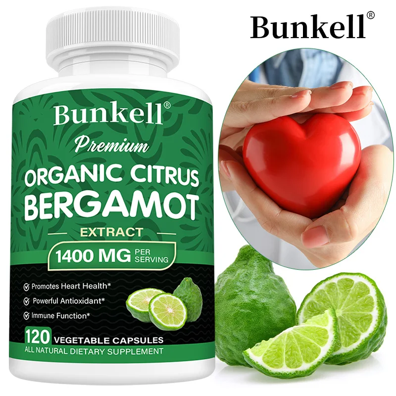 Organic Citrus Bergamot 1400 mg – Cardiovascular, Skin & Triglyceride Support, Antioxidant