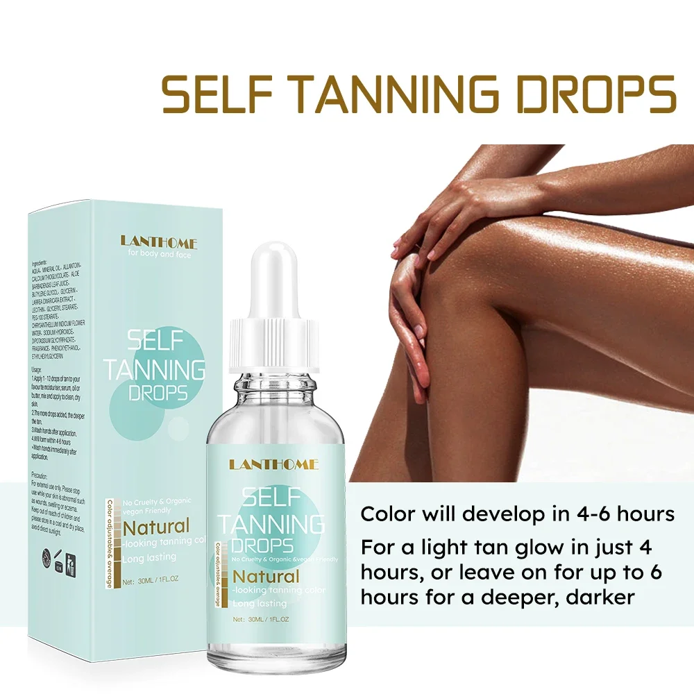 30ml Self-Tanning Drops – Sunless Tanner for Natural-Looking Body Skin Care