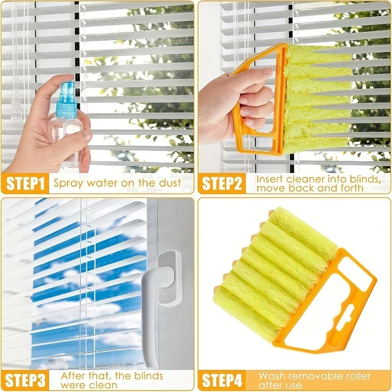 Vent Blinds Cleaner Cloth Brush - Microfiber Car AC Duster Tool Washable - Image 5