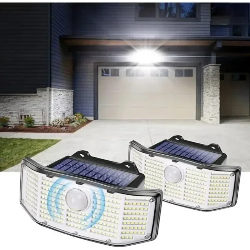 2-Pack 252 LED Solar Lights – IP65 Motion Sensor Security Flood Lamps