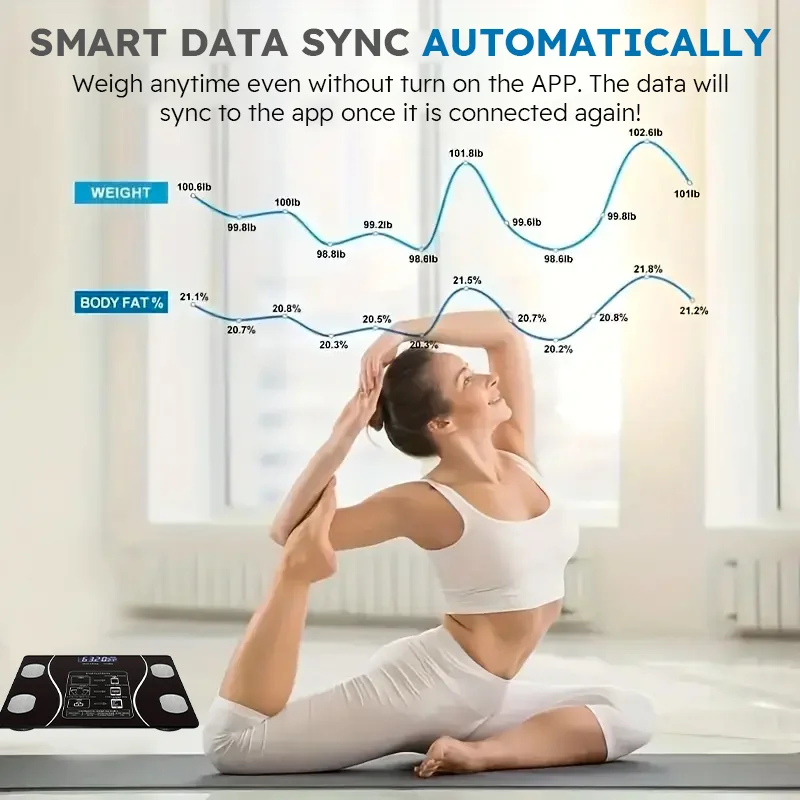 Smart Body Fat Scale, Wireless LED Digital Bathroom Weight & Body Composition Analyzer - Image 5