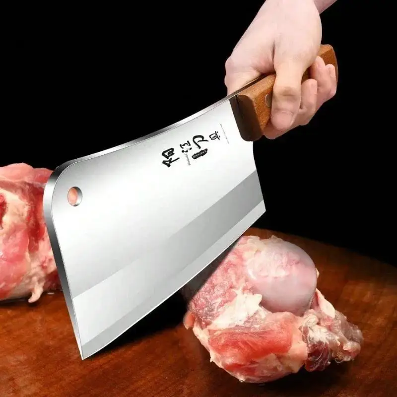 Heavy-Duty Butcher’s Bone Cutting Knife – Thick Blade for Effortless Chopping, Professional Grade