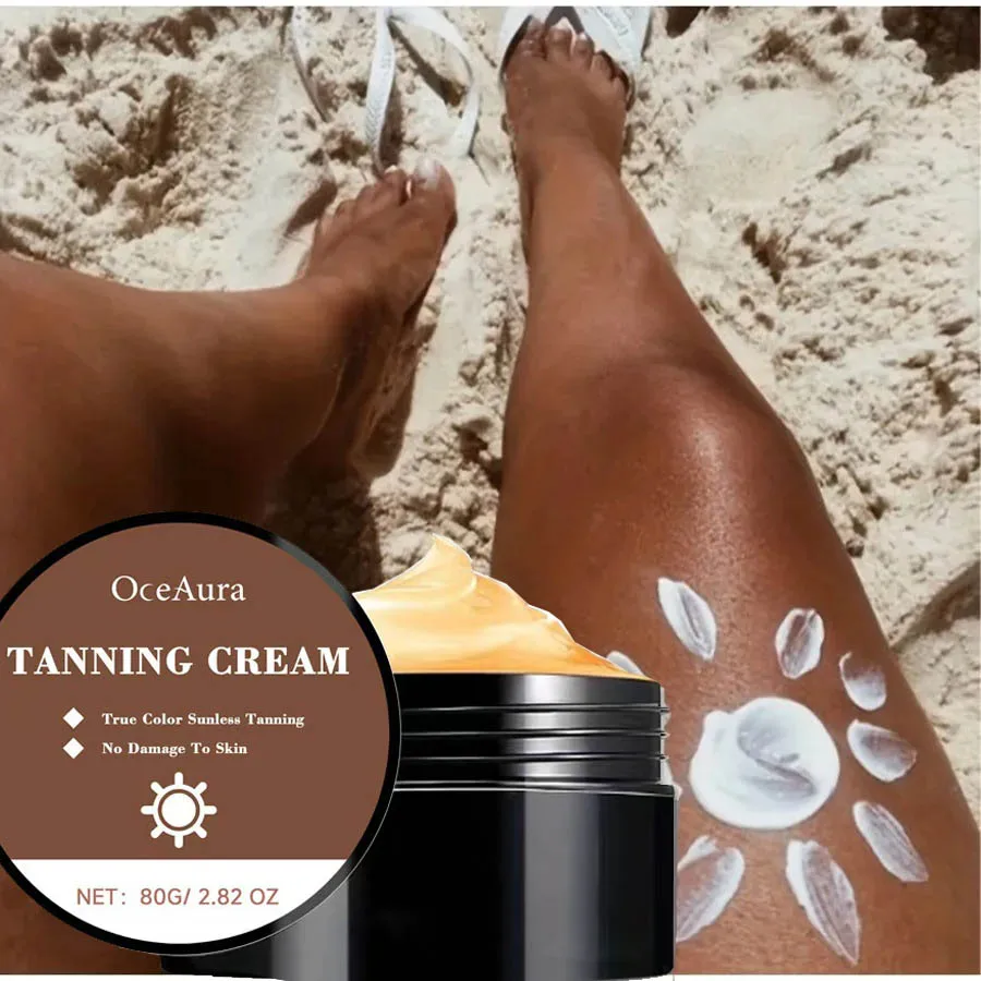 Sunless Self‑Tanning Cream 80 g – Natural Glow Face & Body Bronzing Lotion
