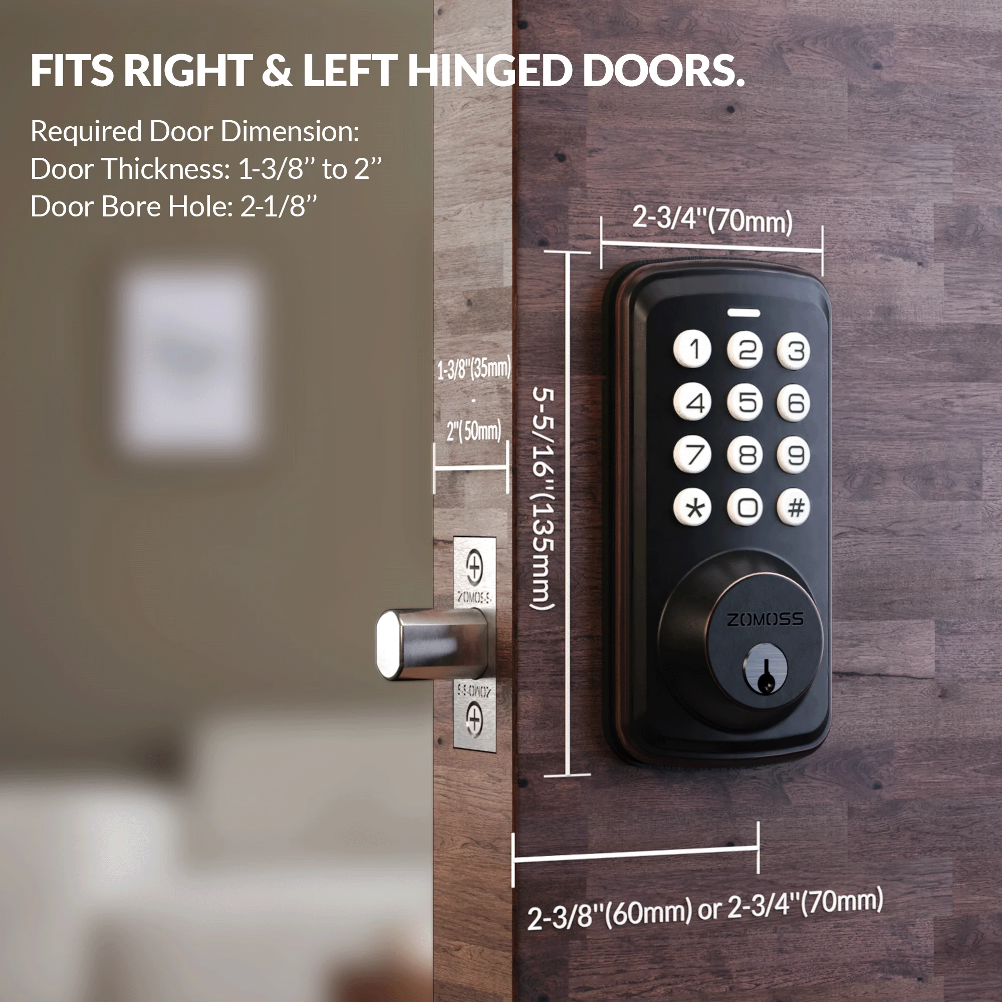 Smart Keypad Door Lock with Anti‑Peeking Code, Auto‑Lock & Easy Install - Image 5