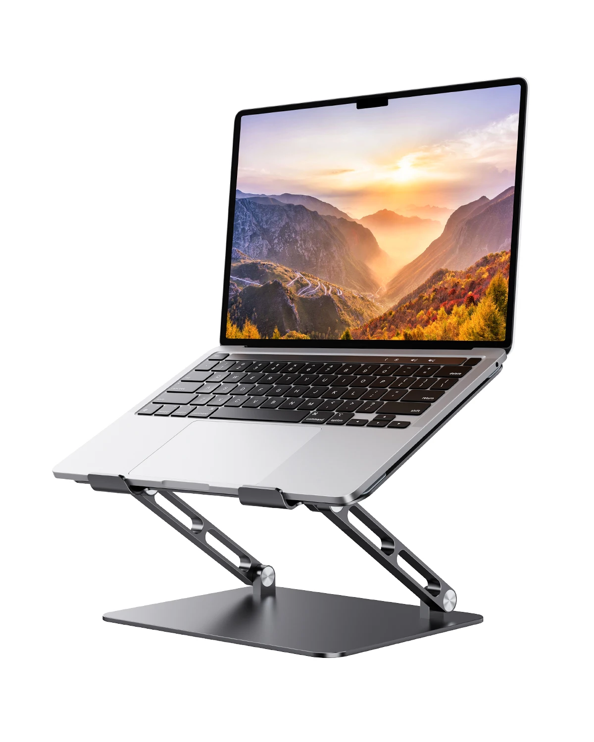 Adjustable Aluminum Laptop Stand – Ergonomic Desk Riser for 10–17″ Laptops