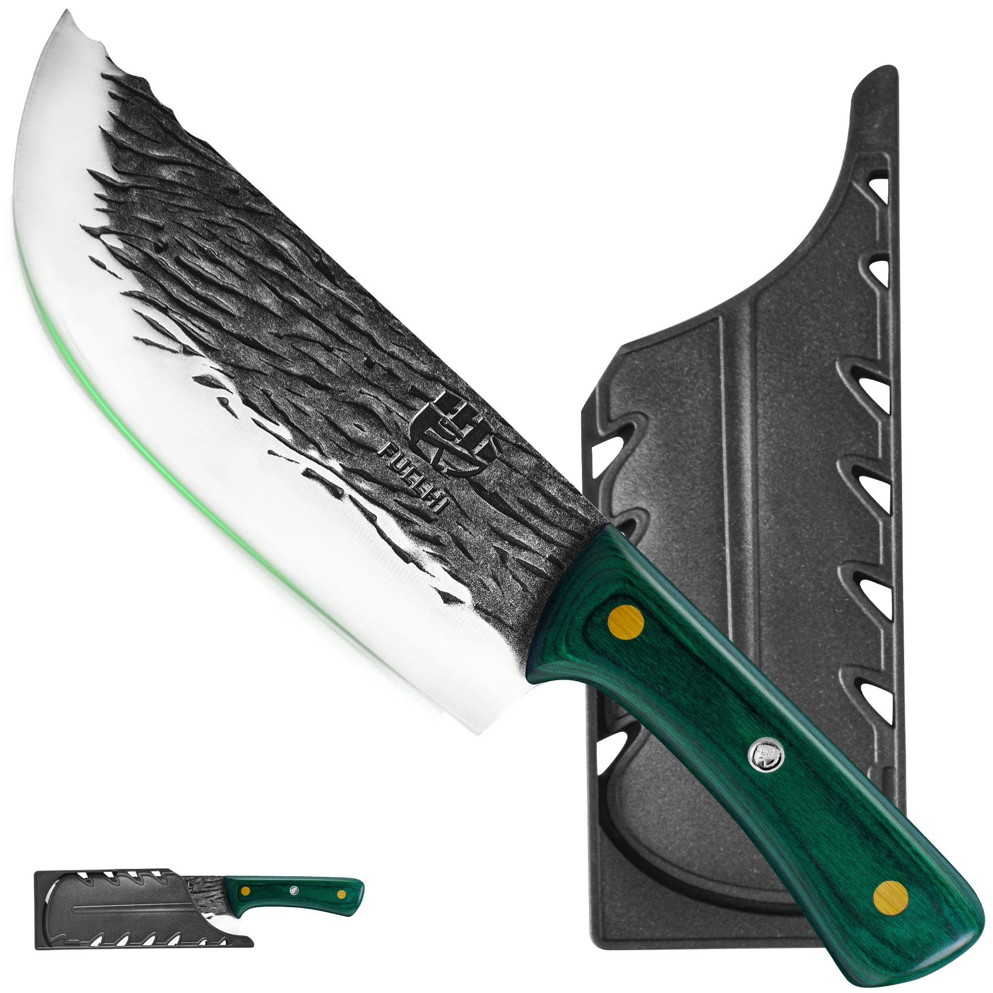 Full Tang Forged High‑Carbon Steel Chef Cleaver Knife with Sheath - Image 22