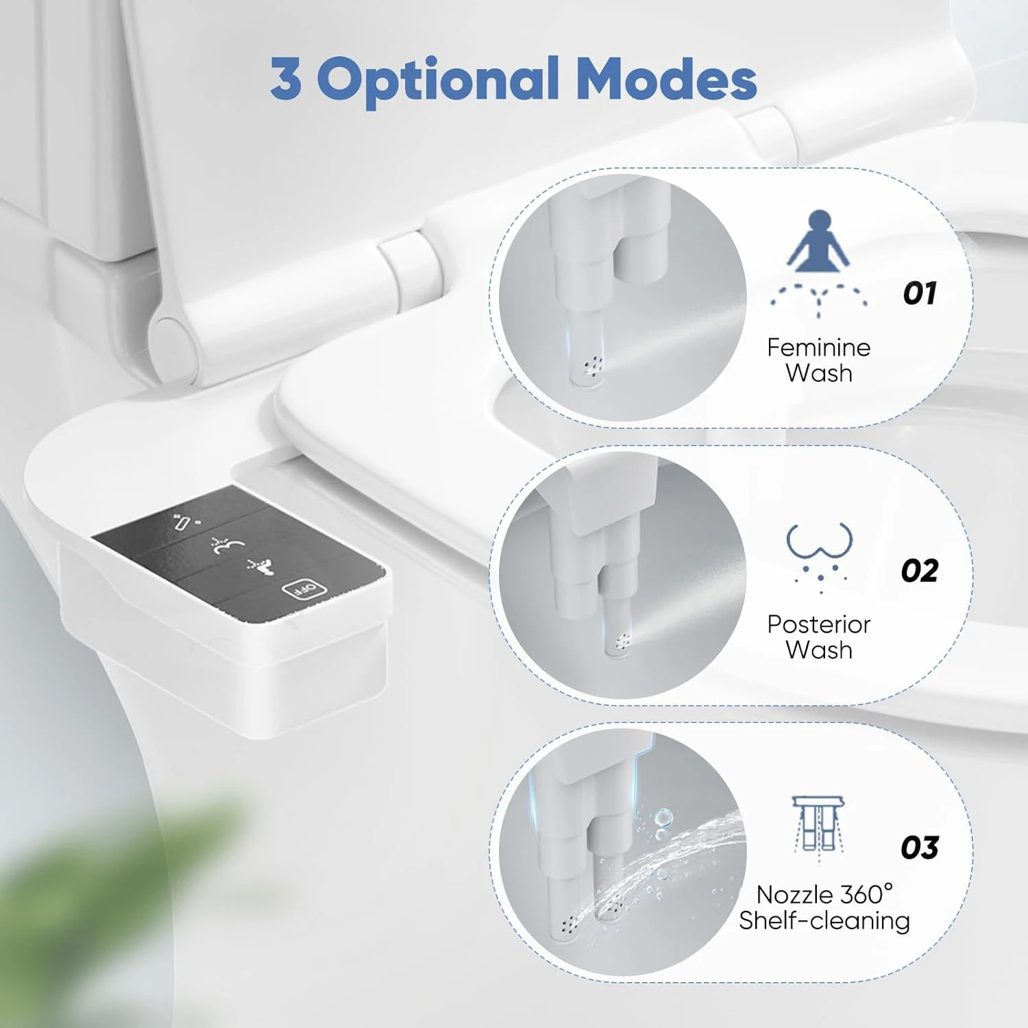 Non-Electric Dual Nozzle Bidet Attachment – Self-Cleaning, Adjustable Pressure - Image 2