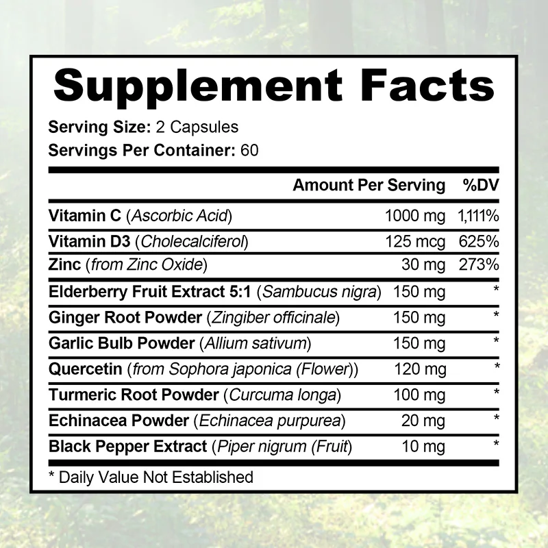 10‑in‑1 Immune Support Supplement – Elderberry, Vit C, Zinc & Echinacea - Image 6
