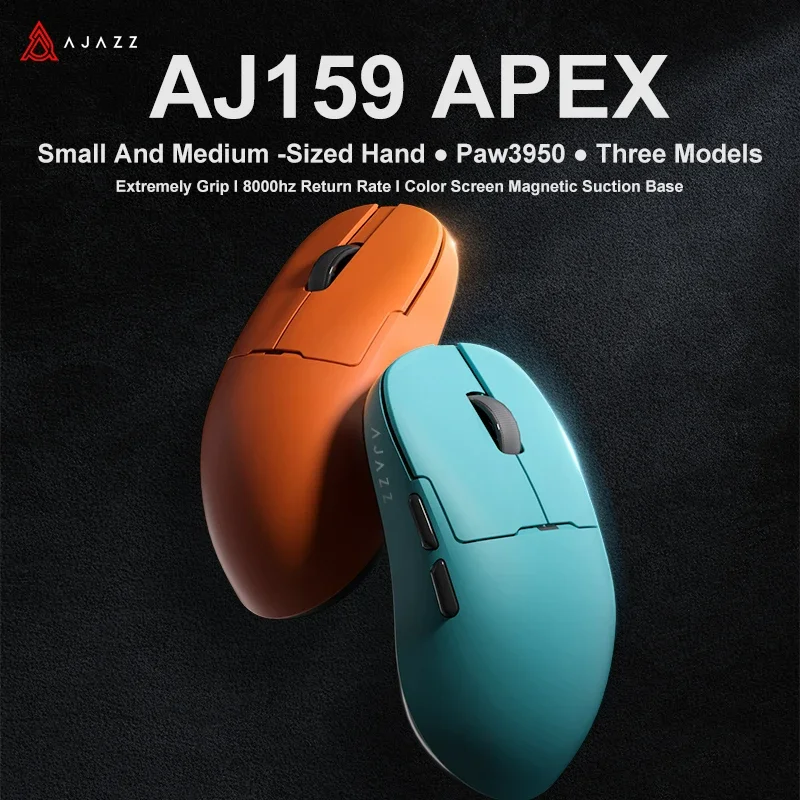 AJAZZ AJ159 APEX – 8K Wireless Gaming Mouse, PAW3950 Sensor, 56g