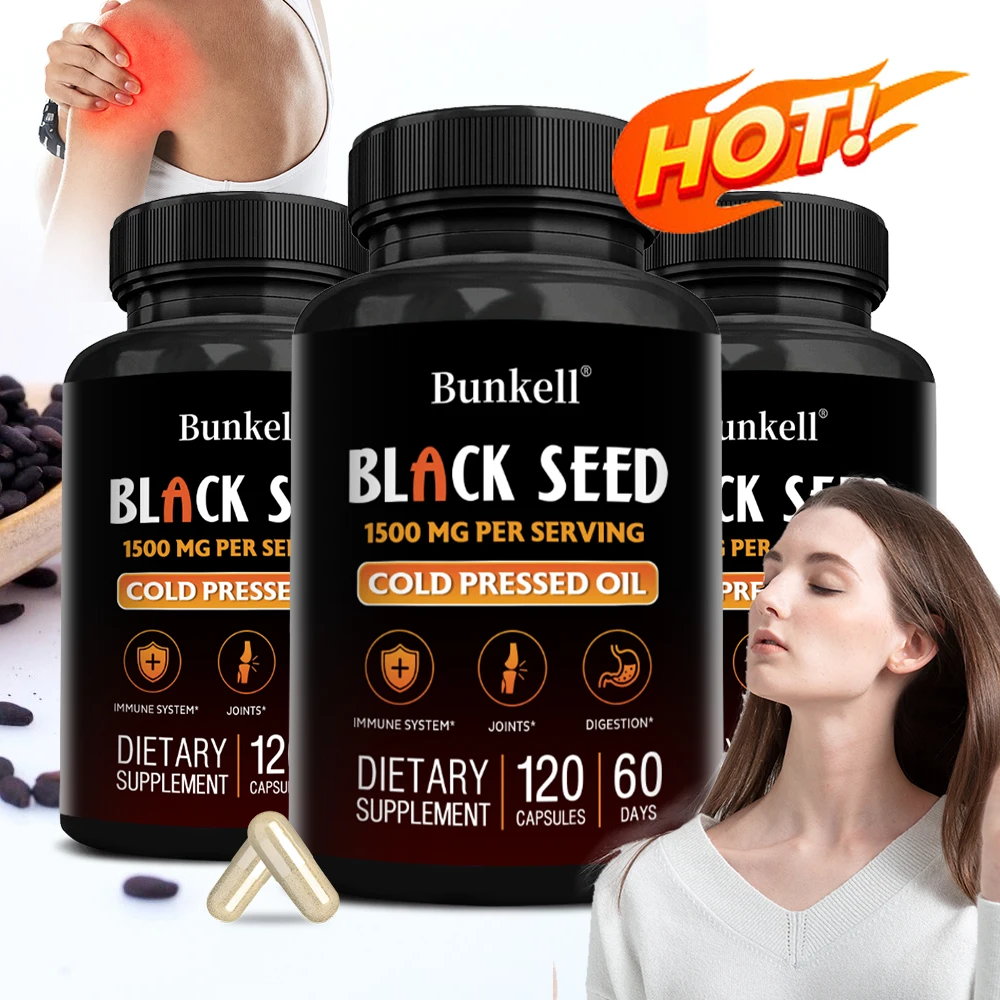 Black Cumin Seed Oil Capsules – Rich in Antioxidants, Supports Digestion, Respiratory, Kidney, Liver & Circulatory Health
