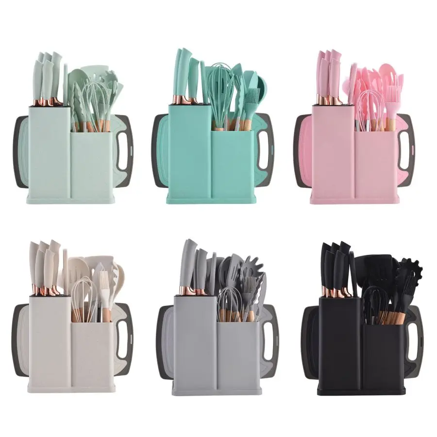 19‑Piece Silicone Kitchen Utensil Set – Heat‑Resistant, Non‑Stick, Dishwasher Safe