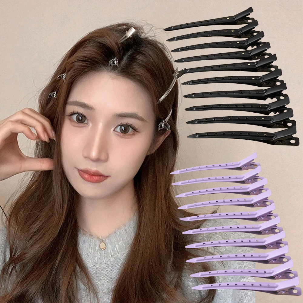 -Piece Metal Duckbill Hair Claw Set – Curly Hair Styling Clips for Women