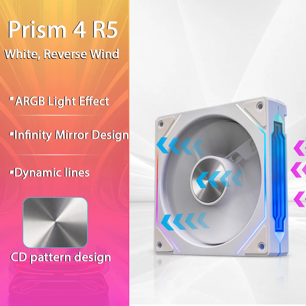 120mm ARGB Infinity Mirror PWM Case Fan 5V 3Pin for PC Cooling - Image 4